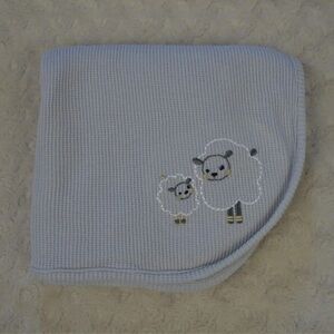 Parent's Choice Gray Sheep Lamb Baby Blanket Thermal Waffle Weave Lovey